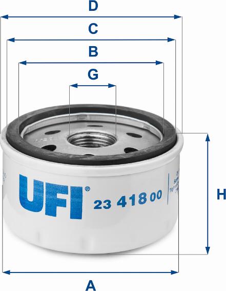 UFI 23.418.00 - Oil Filter autospares.lv