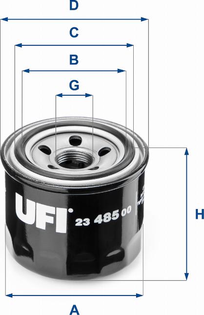 UFI 23.485.00 - Oil Filter autospares.lv