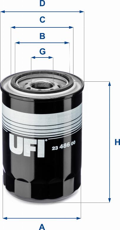UFI 23.486.00 - Oil Filter autospares.lv