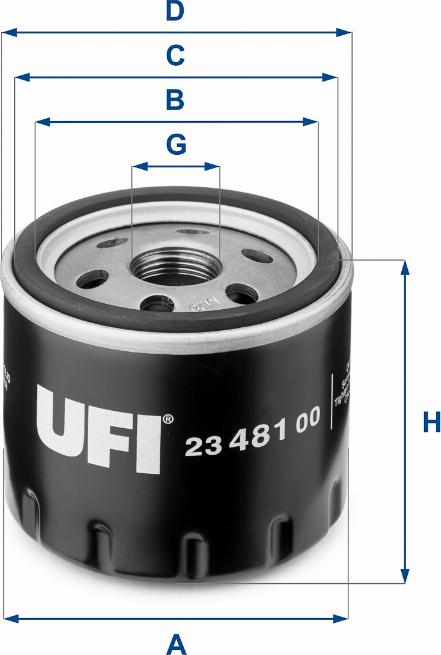 UFI 23.481.00 - Oil Filter autospares.lv