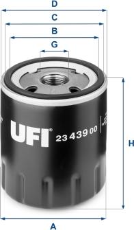 UFI 23.439.00 - Oil Filter autospares.lv
