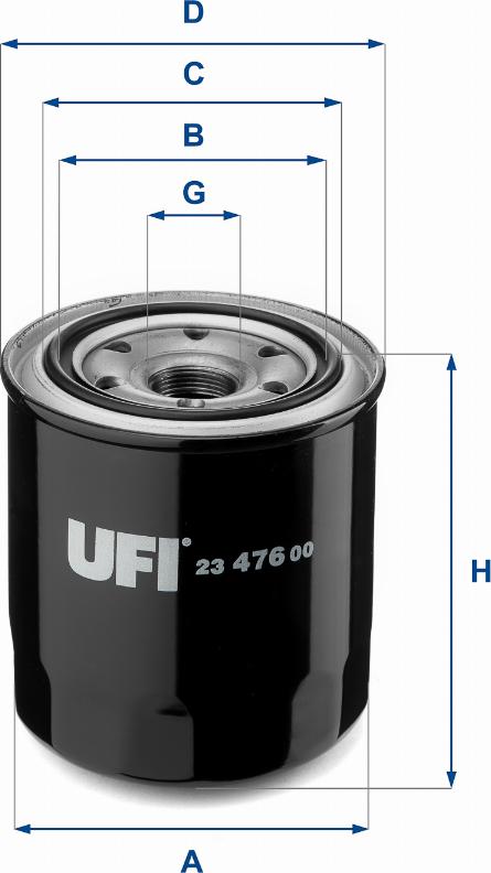 UFI 23.476.00 - Oil Filter autospares.lv