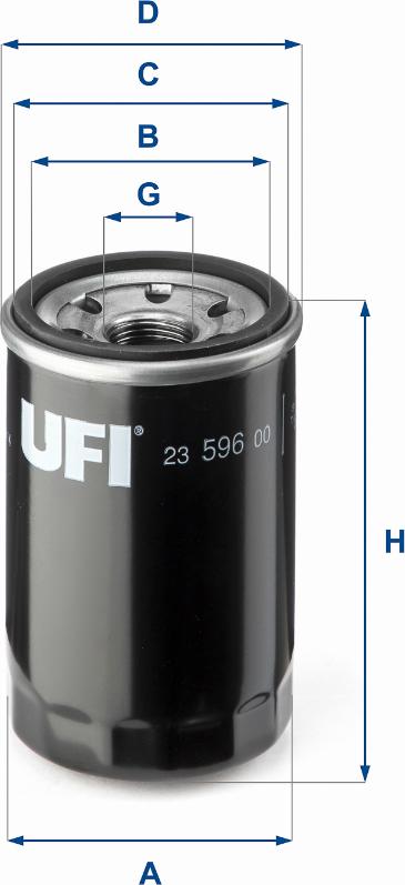 UFI 23.596.00 - Oil Filter autospares.lv