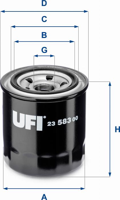 UFI 23.583.00 - Oil Filter autospares.lv