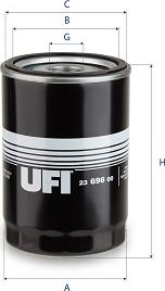 UFI 23.698.00 - Oil Filter autospares.lv