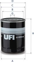 UFI 23.654.00 - Oil Filter autospares.lv