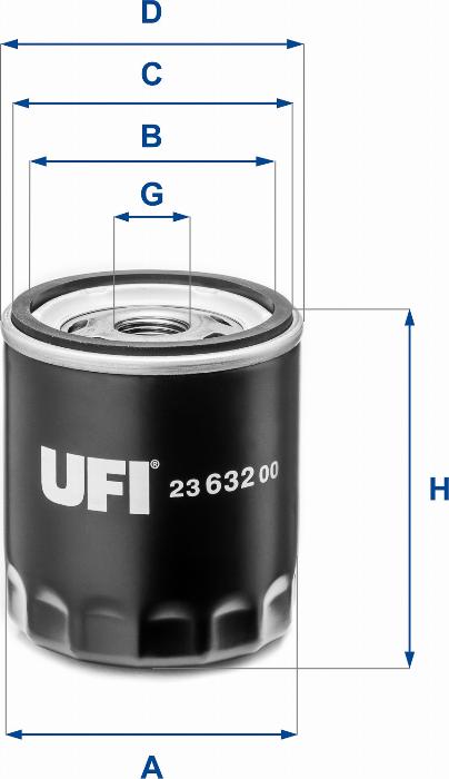 UFI 23.632.00 - Oil Filter autospares.lv
