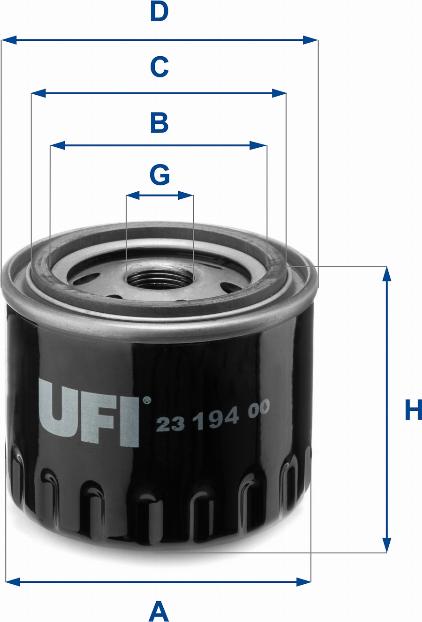 UFI 23.194.00 - Oil Filter autospares.lv
