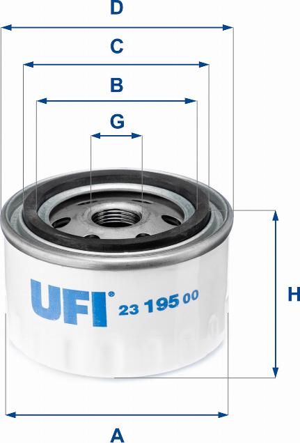 UFI 23.195.00 - Oil Filter autospares.lv