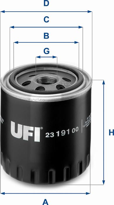 UFI 23.191.00 - Oil Filter autospares.lv