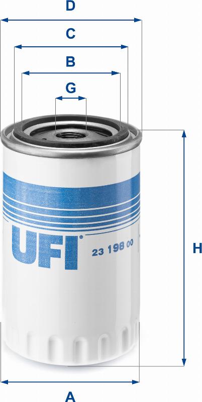 UFI 23.198.00 - Oil Filter autospares.lv