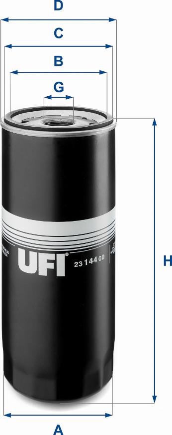 UFI 23.144.00 - Oil Filter autospares.lv