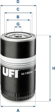 UFI 23.156.00 - Oil Filter autospares.lv