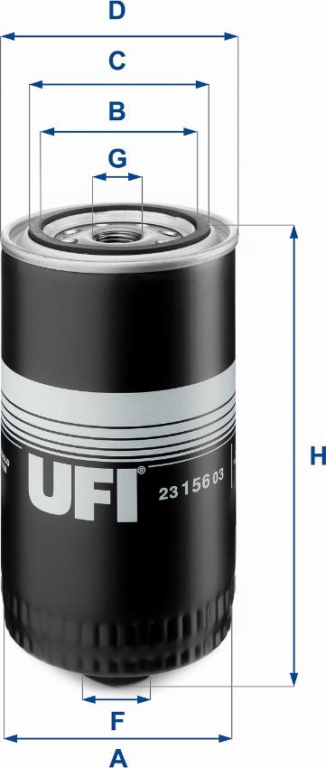 UFI 23.156.03 - Oil Filter autospares.lv