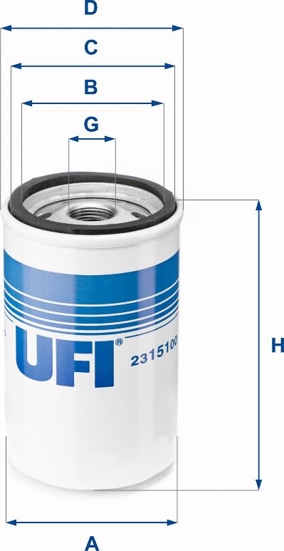 UFI 23.151.00 - Oil Filter autospares.lv