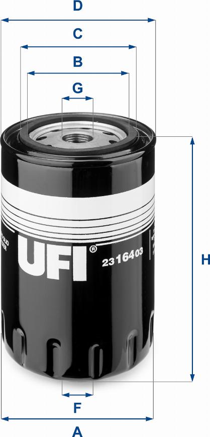 UFI 23.164.03 - Oil Filter autospares.lv