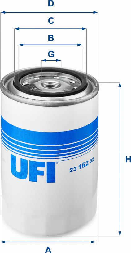 UFI 23.162.02 - Oil Filter autospares.lv