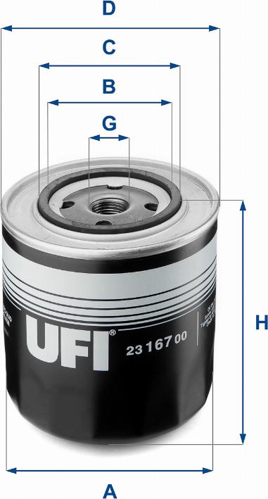UFI 23.167.00 - Oil Filter autospares.lv