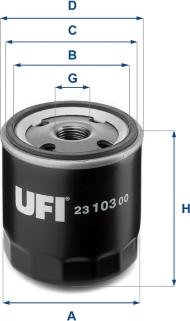 UFI 23.103.00 - Oil Filter autospares.lv