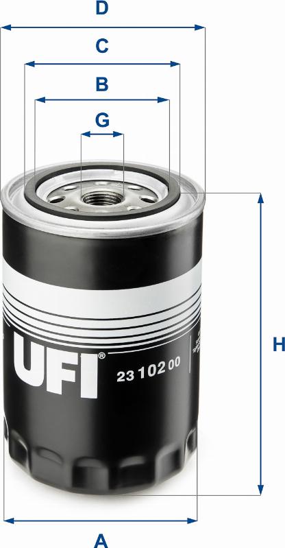 UFI 23.102.00 - Oil Filter autospares.lv
