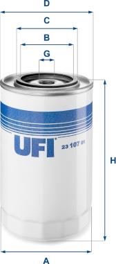 UFI 23.107.01 - Oil Filter autospares.lv