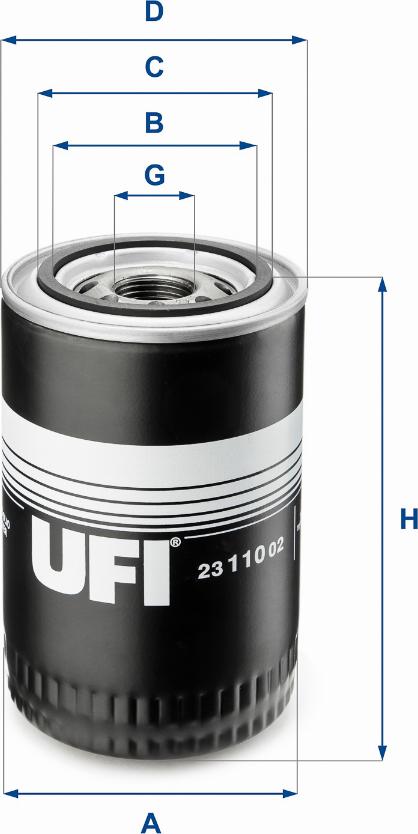 UFI 23.110.02 - Oil Filter autospares.lv