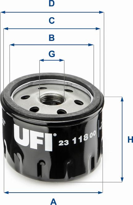 UFI 23.118.00 - Oil Filter autospares.lv