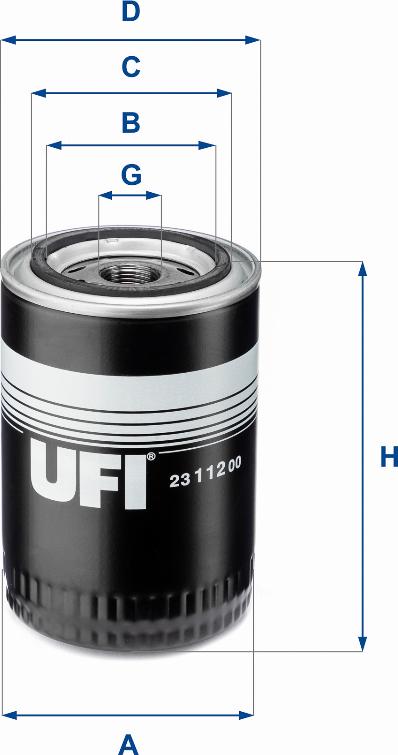 UFI 23.112.00 - Oil Filter autospares.lv