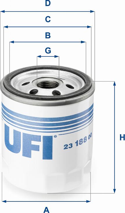 UFI 23.188.00 - Oil Filter autospares.lv