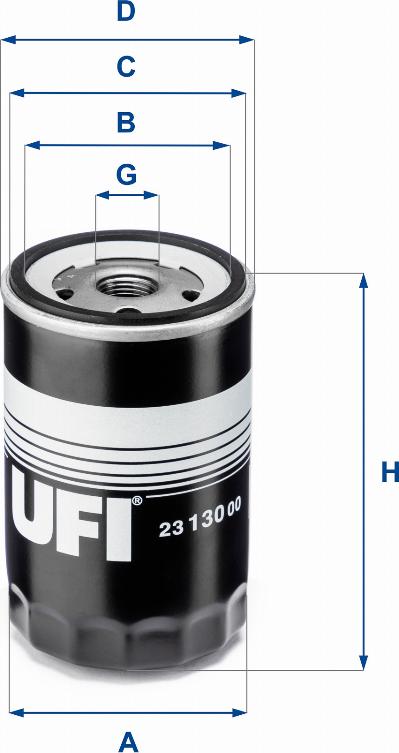 UFI 23.130.00 - Oil Filter autospares.lv