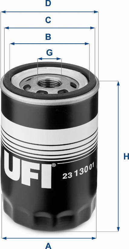 UFI 23.130.01 - Oil Filter autospares.lv