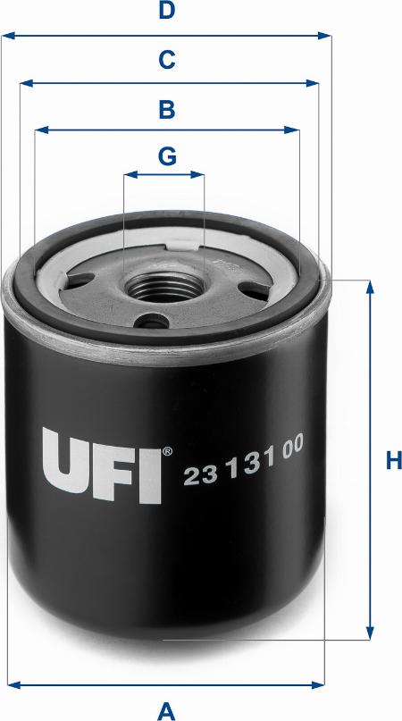 UFI 23.131.00 - Oil Filter autospares.lv