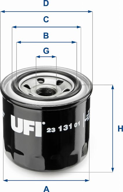 UFI 23.131.01 - Oil Filter autospares.lv