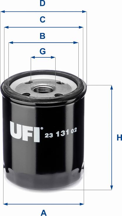 UFI 23.131.02 - Oil Filter autospares.lv