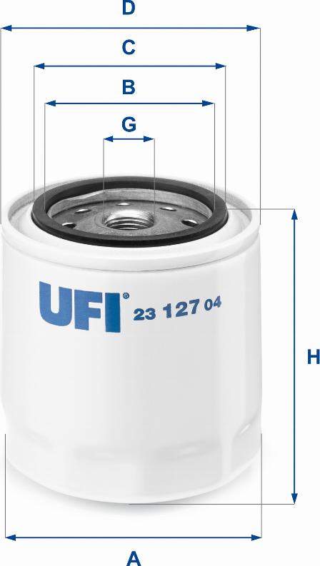 UFI 23.127.04 - Oil Filter autospares.lv