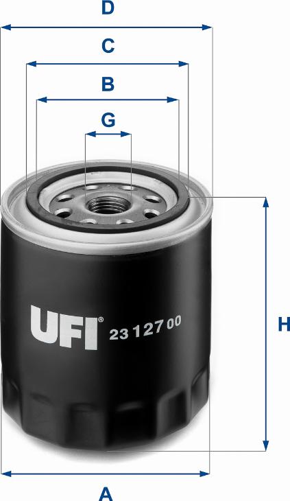 UFI 23.127.00 - Oil Filter autospares.lv