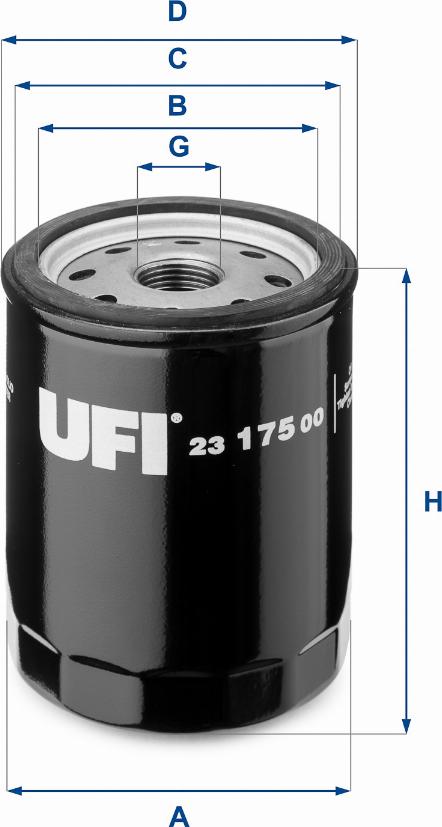 UFI 23.175.00 - Oil Filter autospares.lv