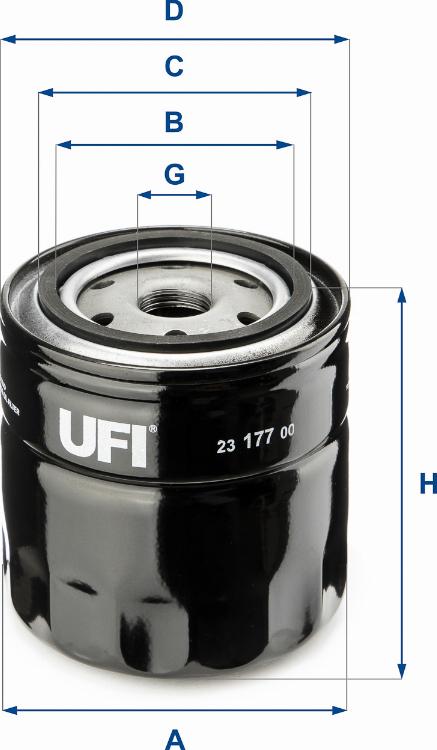 UFI 23.177.00 - Oil Filter autospares.lv