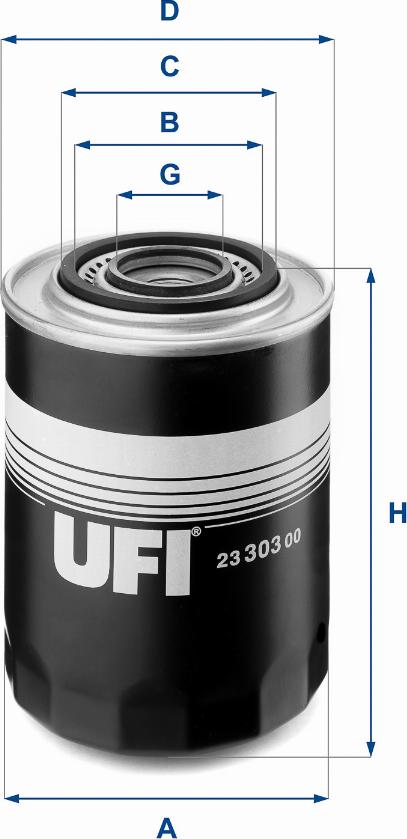 UFI 23.303.00 - Oil Filter autospares.lv