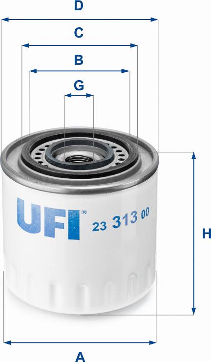 UFI 23.313.00 - Oil Filter autospares.lv