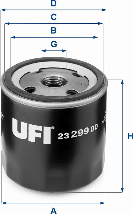 UFI 23.299.00 - Oil Filter autospares.lv