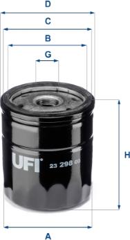 UFI 23.298.00 - Oil Filter autospares.lv