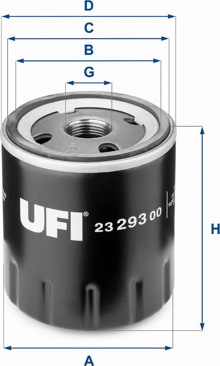 UFI 23.293.00 - Oil Filter autospares.lv