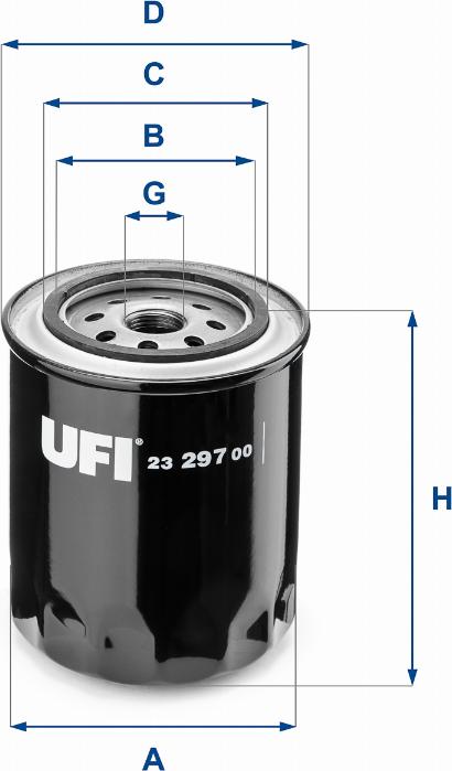 UFI 23.297.00 - Oil Filter autospares.lv