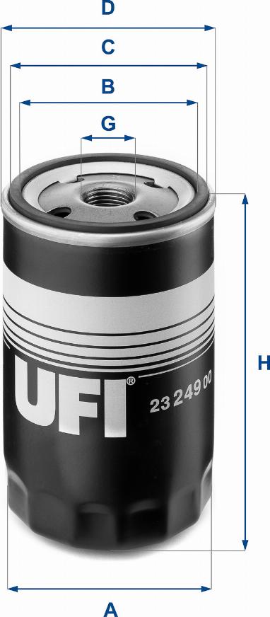 UFI 23.249.00 - Oil Filter autospares.lv