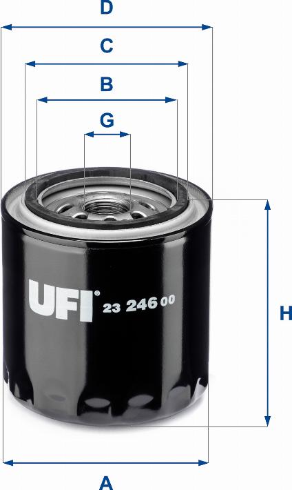 UFI 23.246.00 - Oil Filter autospares.lv