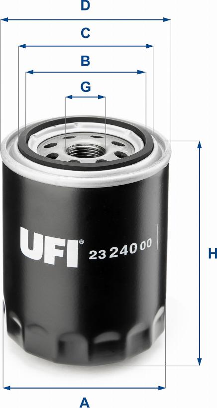 UFI 23.240.00 - Oil Filter autospares.lv