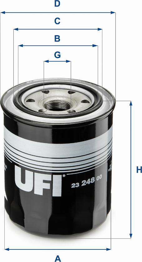 UFI 23.248.00 - Oil Filter autospares.lv