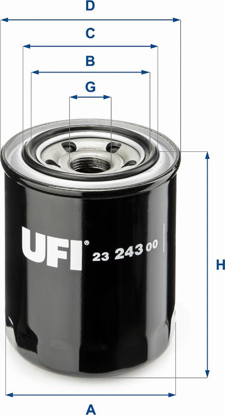 UFI 23.243.00 - Oil Filter autospares.lv