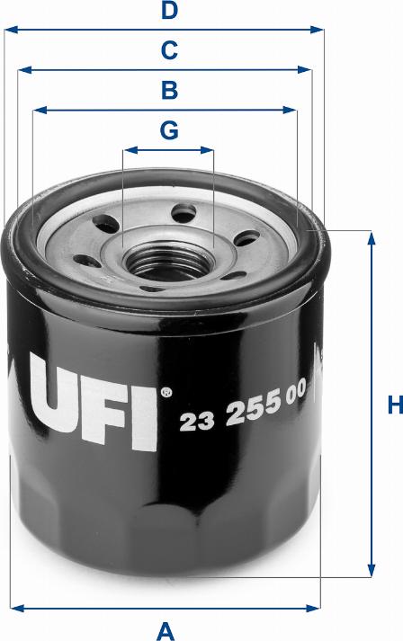 UFI 23.255.00 - Oil Filter autospares.lv